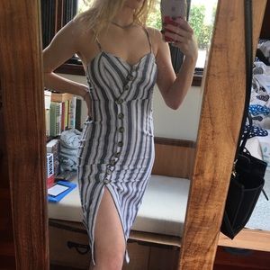 Striped button down summer dress (Sky and Sparrow)